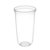 Sealable U Shaped Disposable Plastic Cup for Bubble Tea / Fruit Juice 95mm Diameter  (Box of 1000)